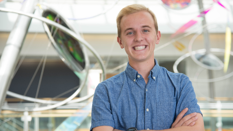 Calvin Winkler portrait taken at the Bond Life Sciences Center